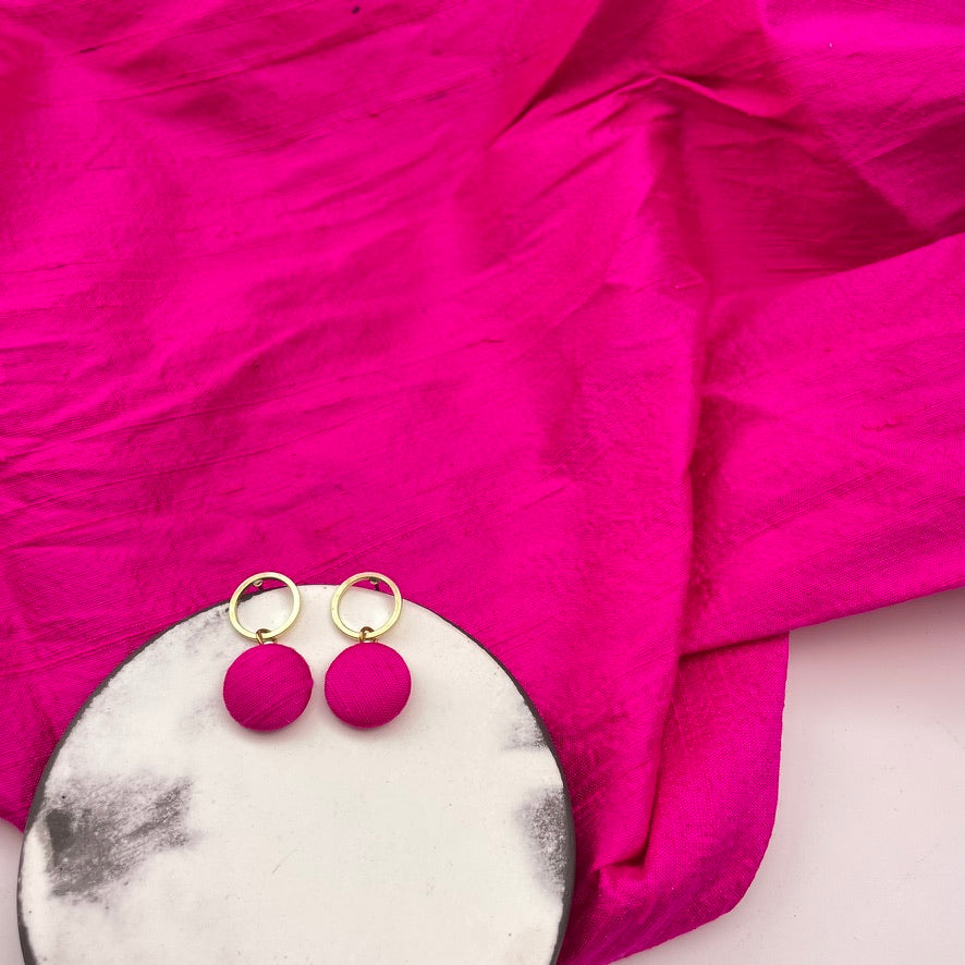 Ohrstecker Ringlein . Bright Pink