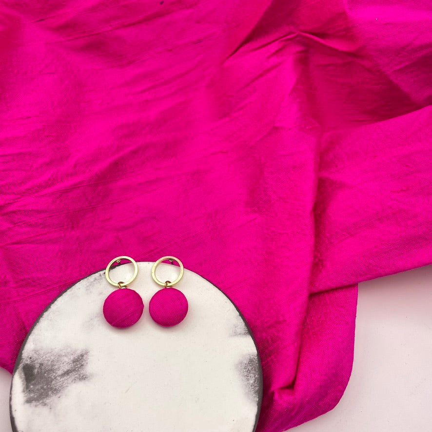 Ohrstecker Ringlein . Bright Pink