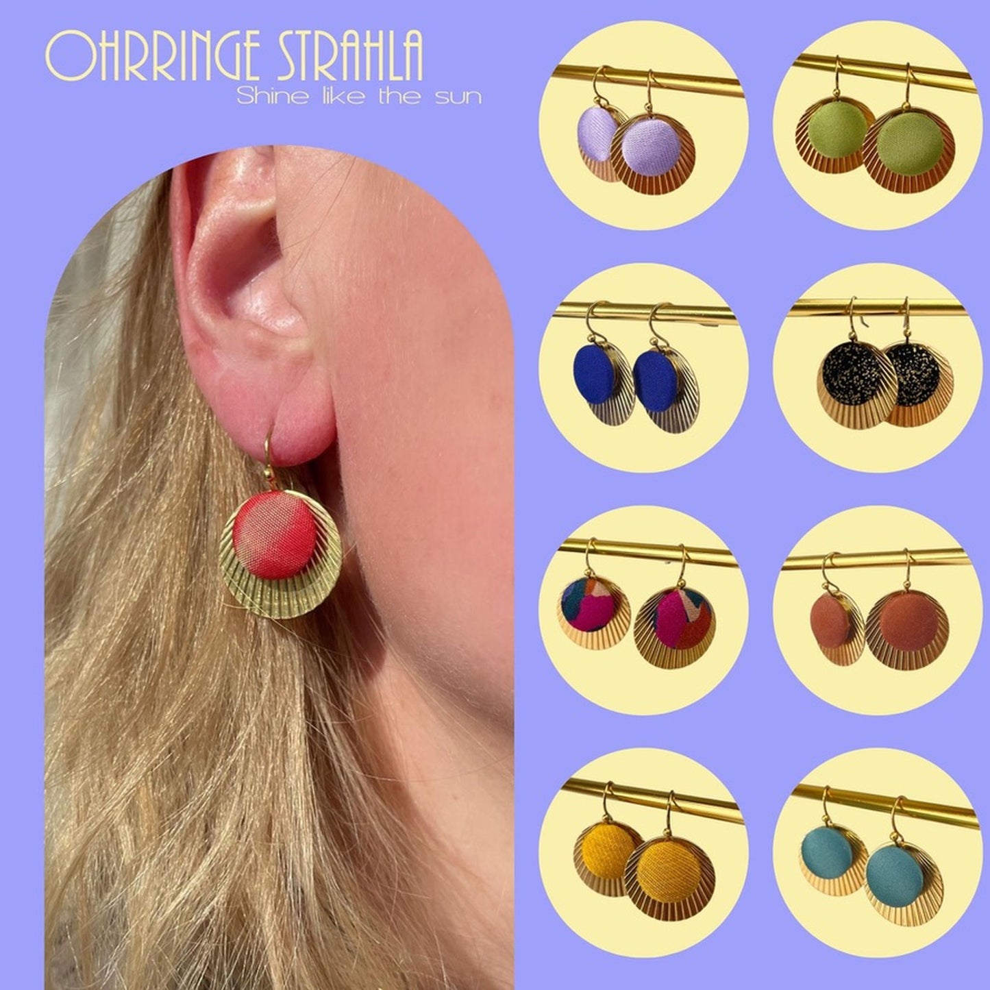 Ohrringe Strahla .Natural Klecks