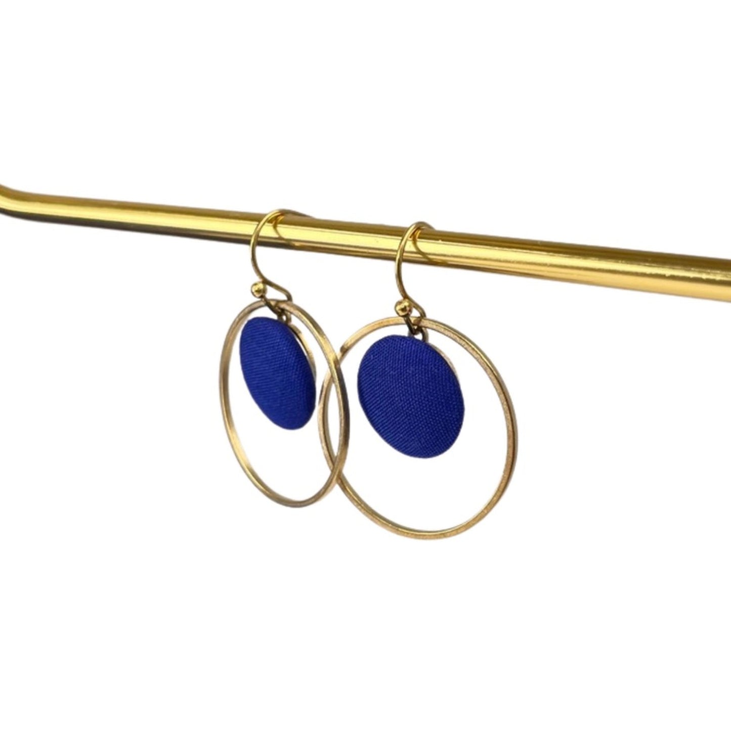 Ohrringe Inner Circle klein in Royalblau