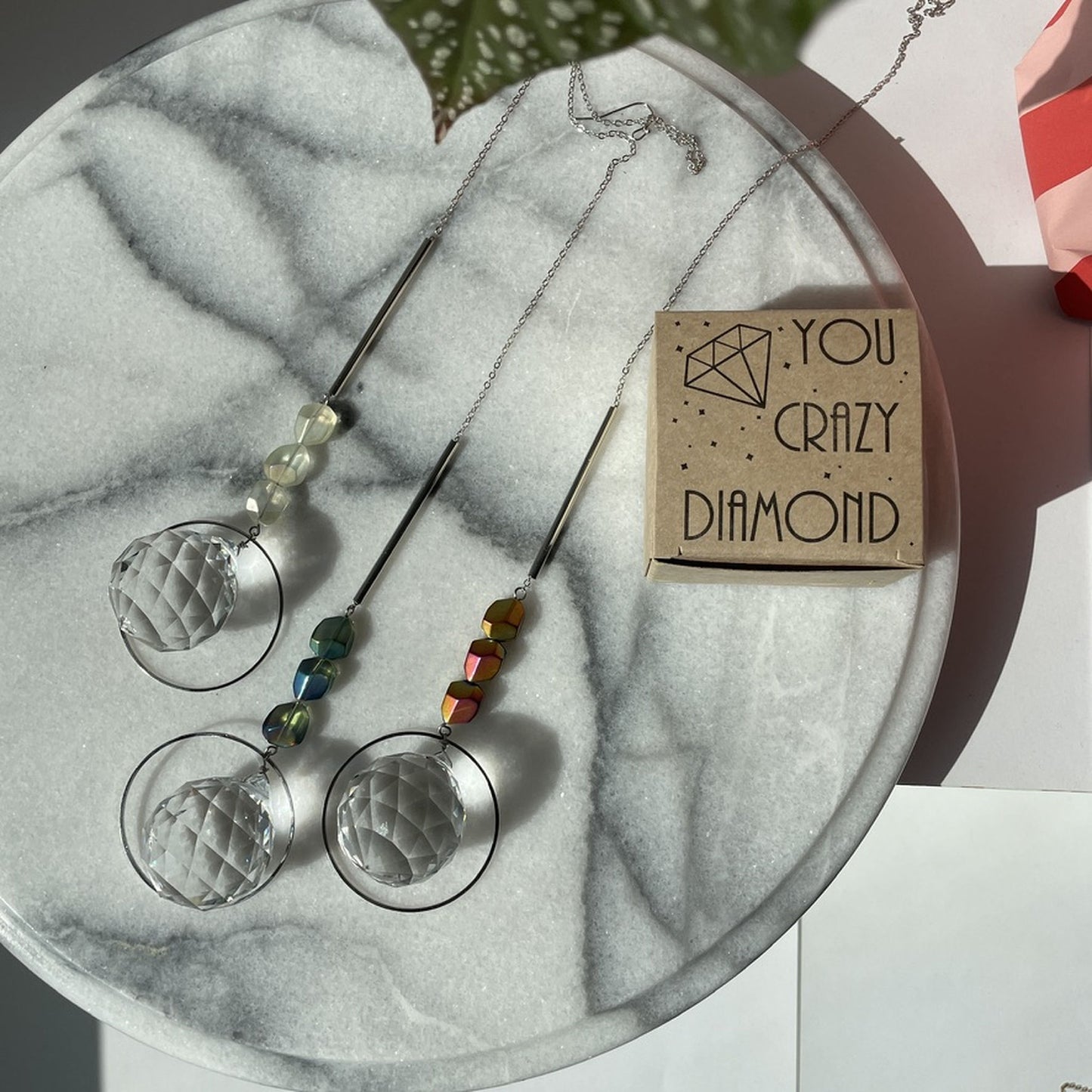 Suncatcher Rocks bunt Silver