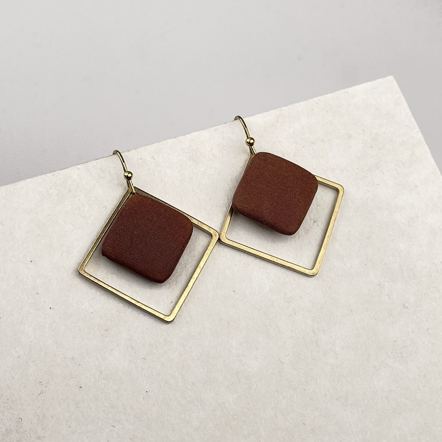 Ohrringe InnerBlock in Mocca