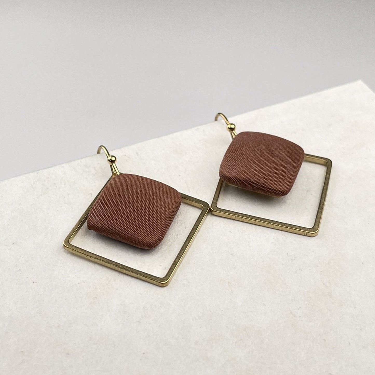 Ohrringe InnerBlock in Mocca
