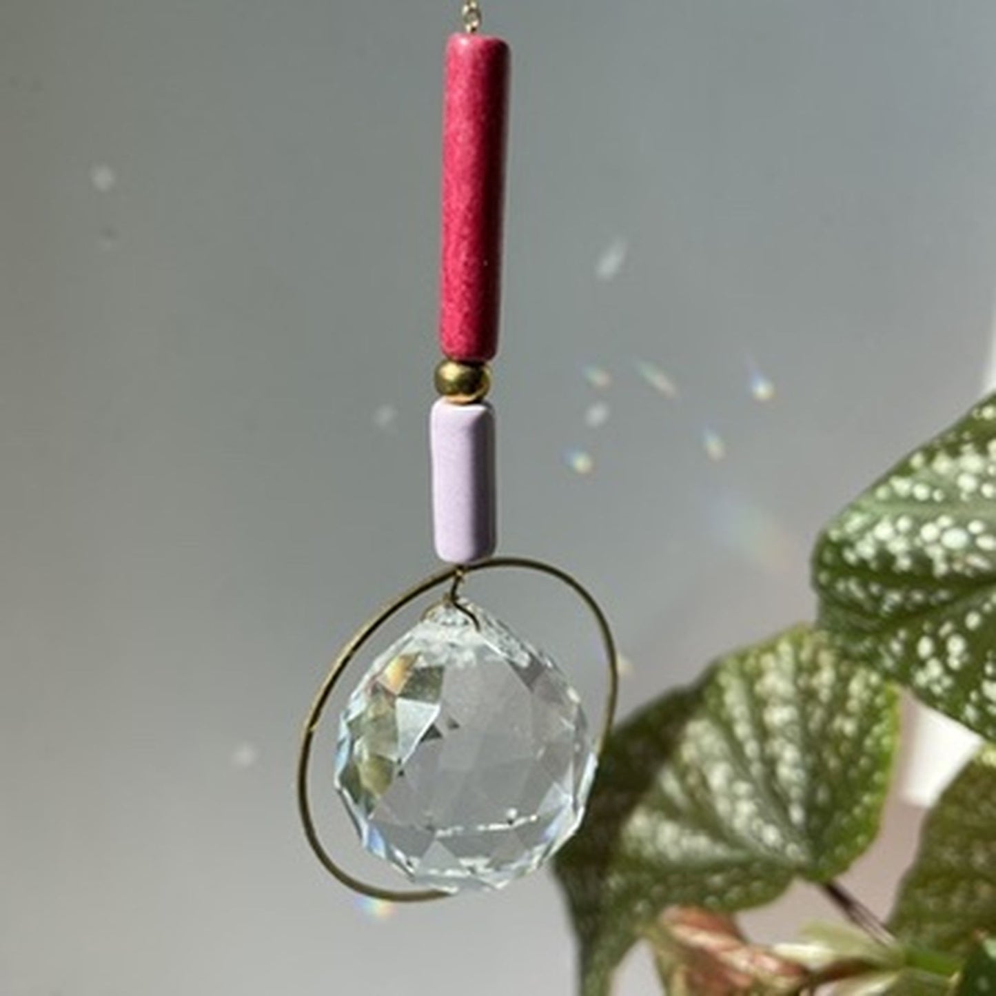 Suncatcher Perel rotgold flieder