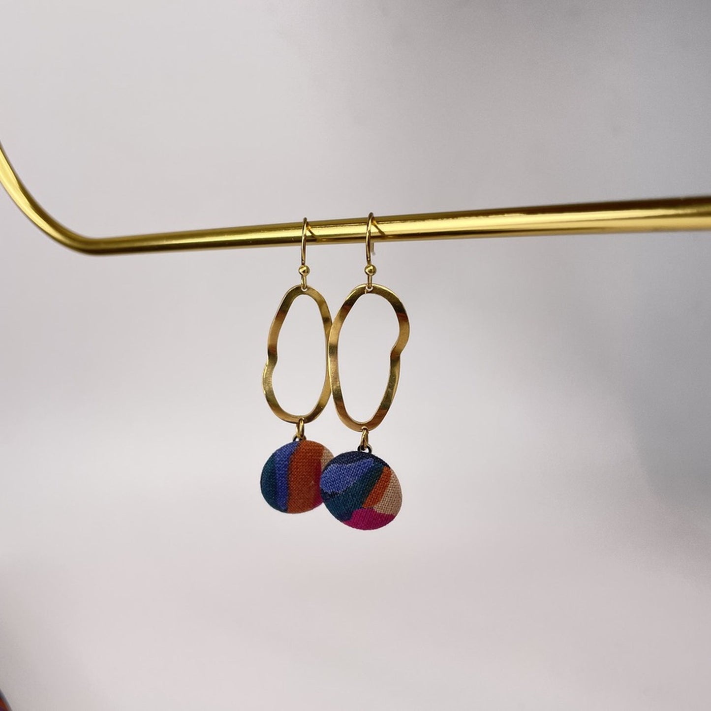 Ohrringe Swing .Blau Klecks