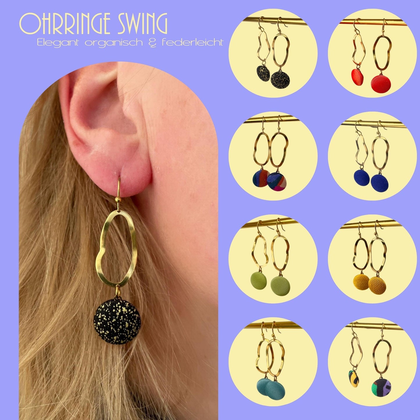 Ohrringe Swing . Goldnacht