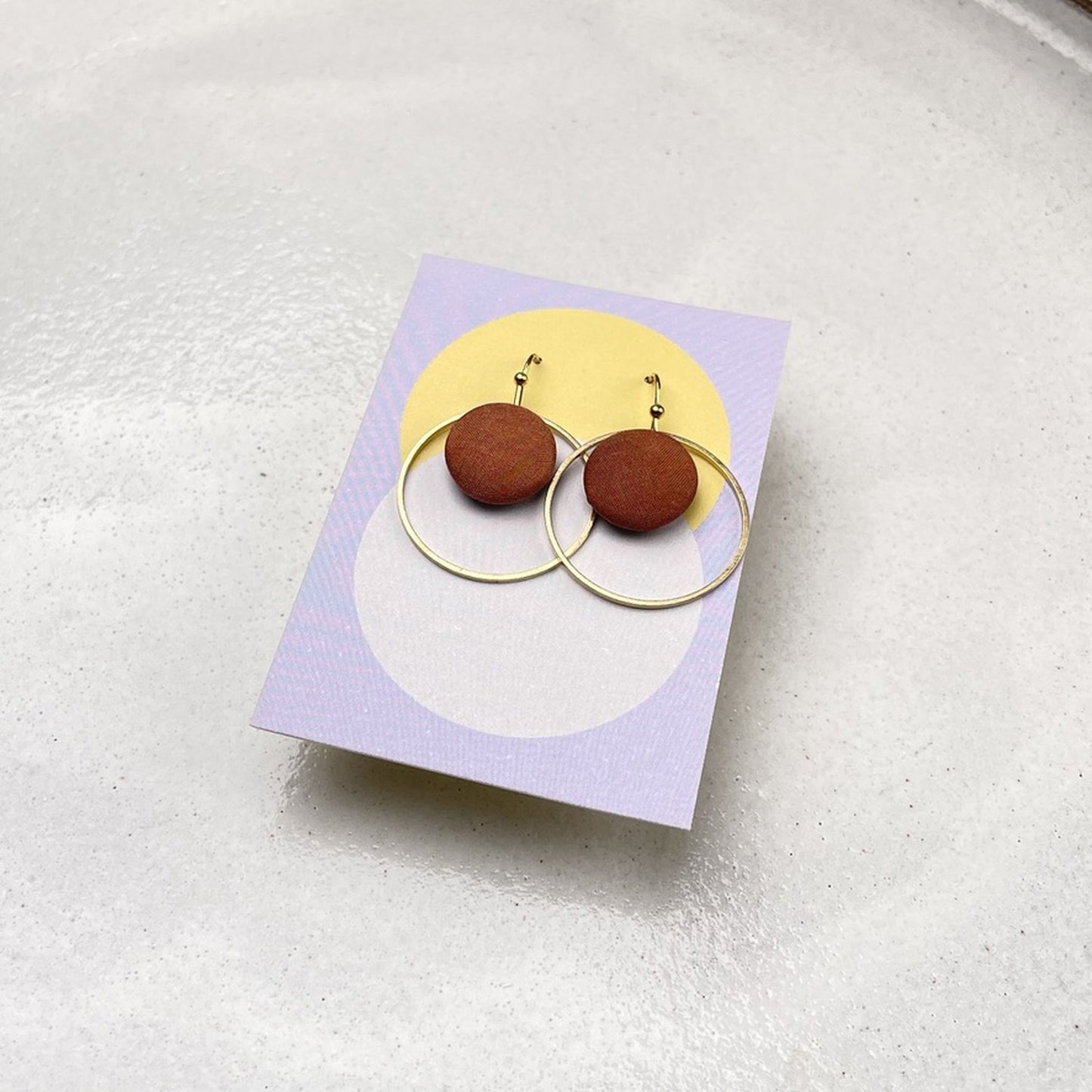 Ohrringe Inner Circle klein in Mocca