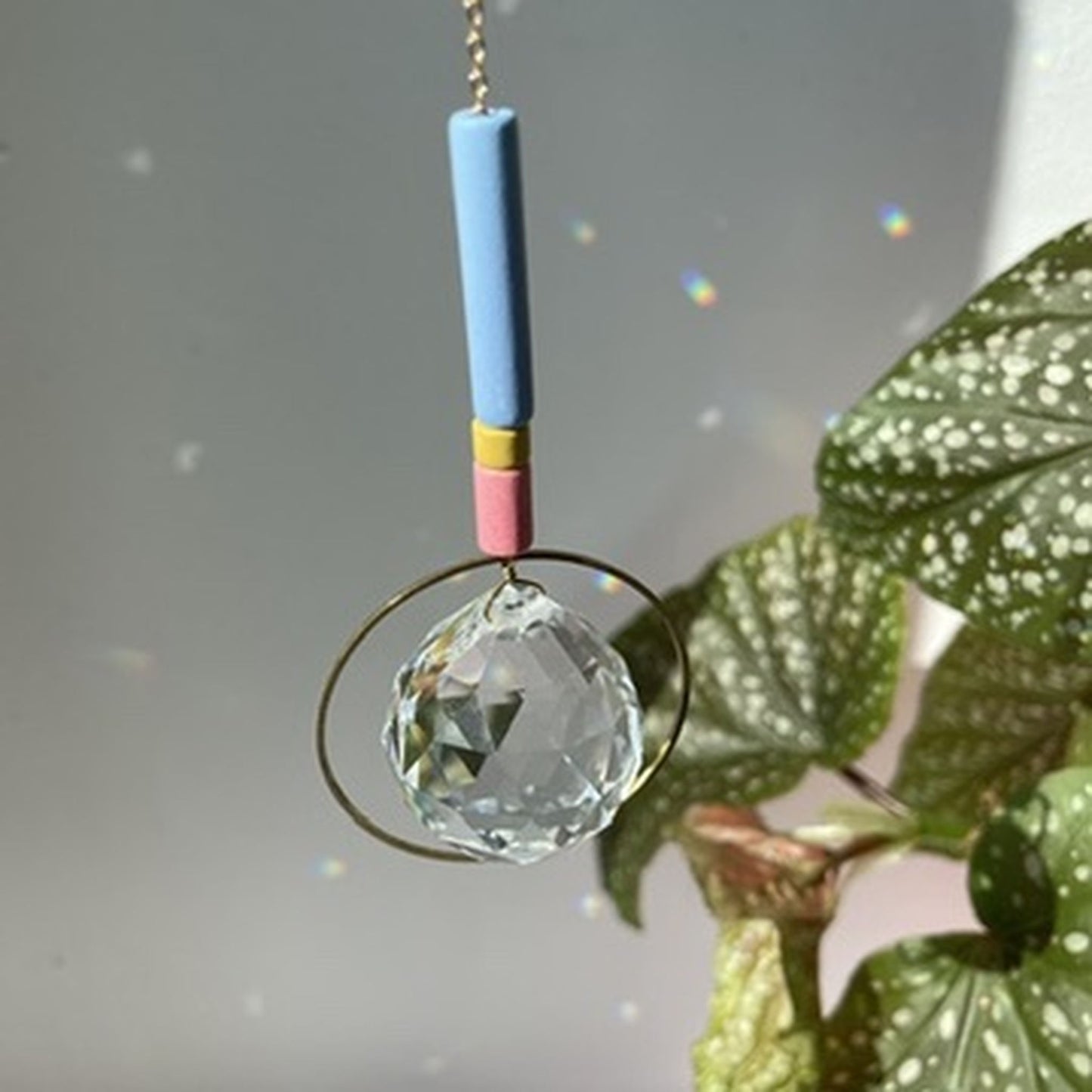 Suncatcher Perel fliedergelb rosa