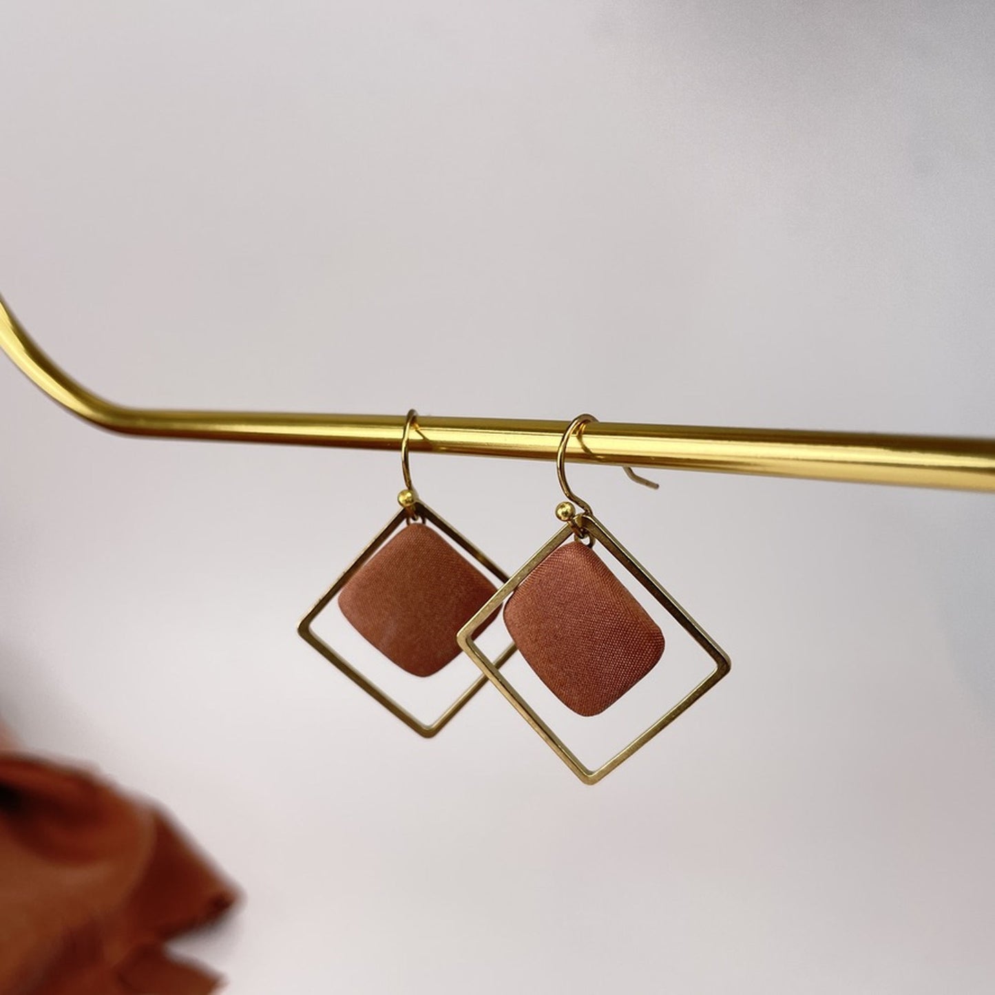Ohrringe InnerBlock in Mocca