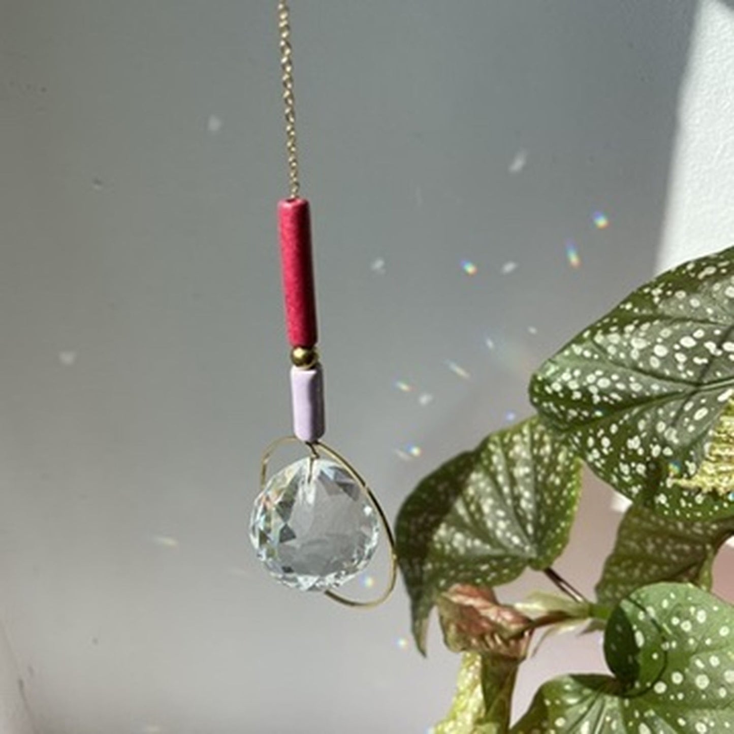 Suncatcher Perel rotgold flieder