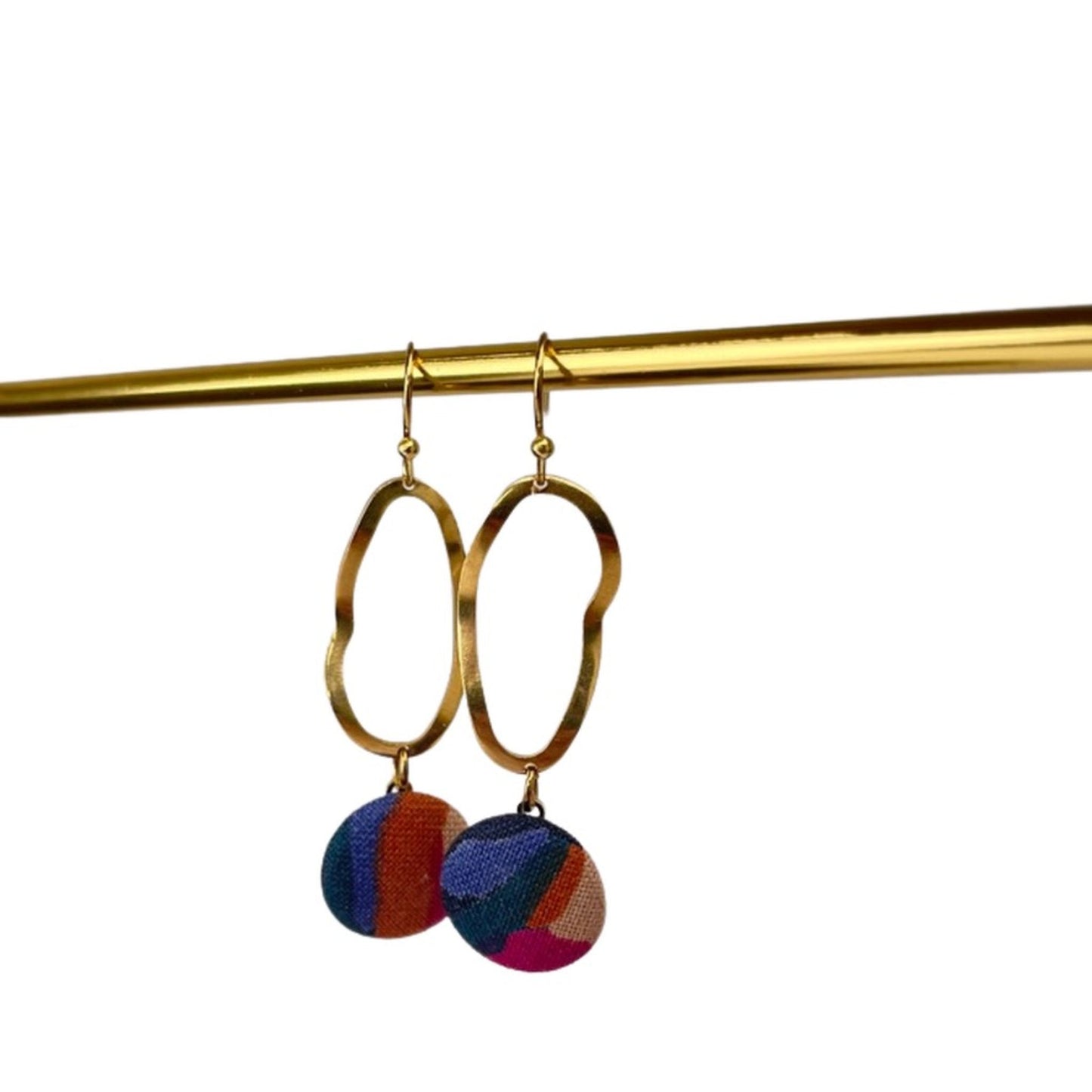 Ohrringe Swing .Blau Klecks