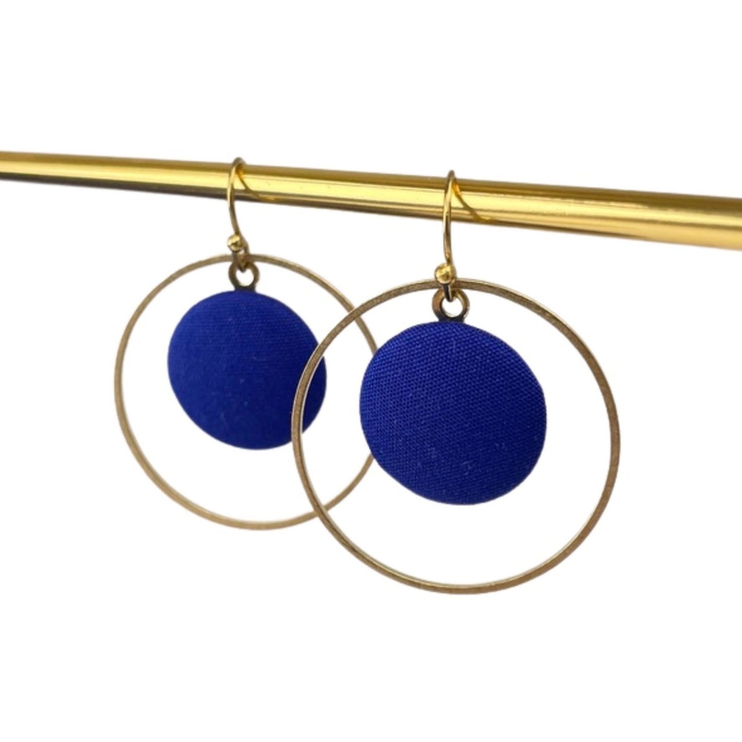 Ohrringe InnerCircle groß in Royalblau