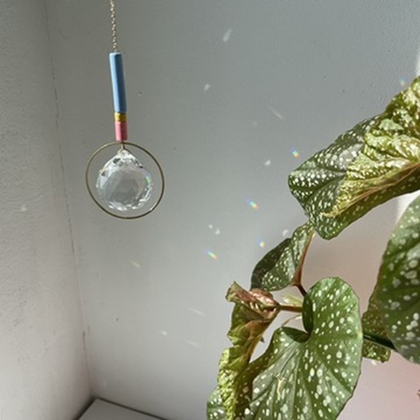 Suncatcher Perel fliedergelb rosa