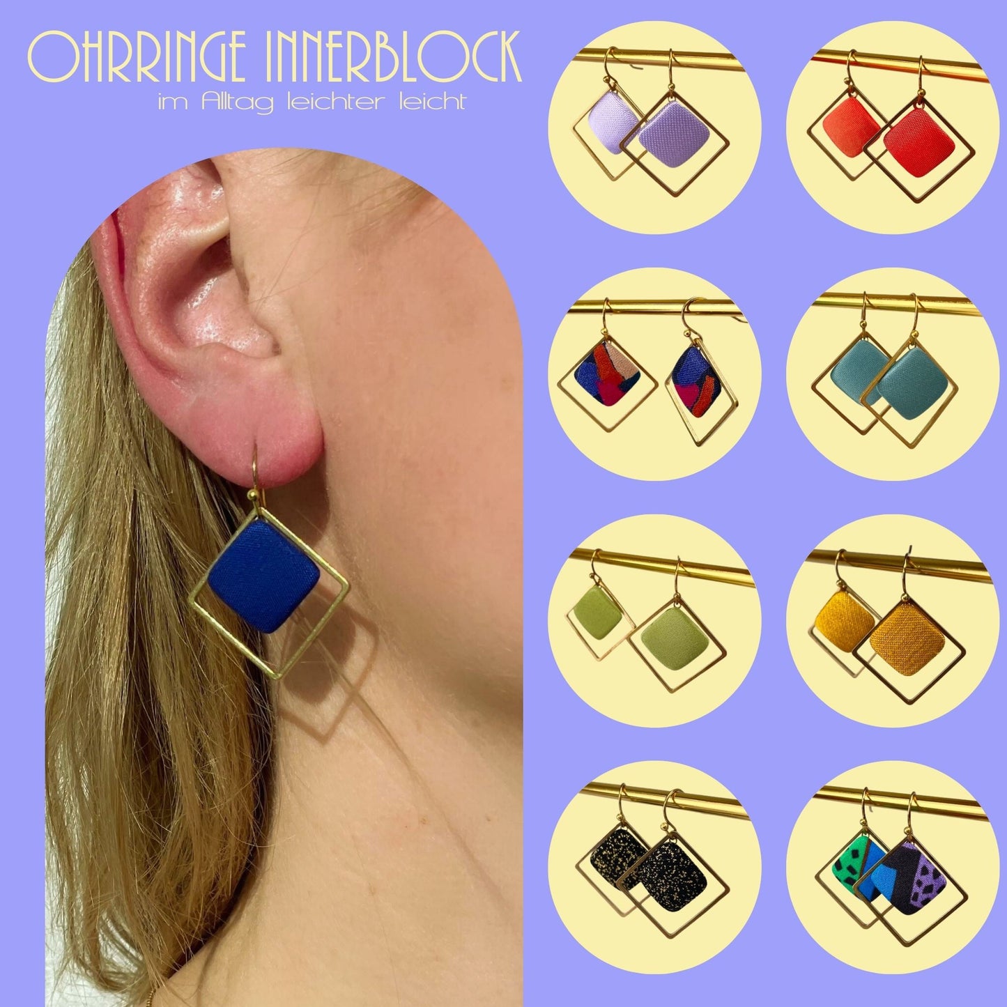 Ohrringe InnerBlock mit LibertyStoff