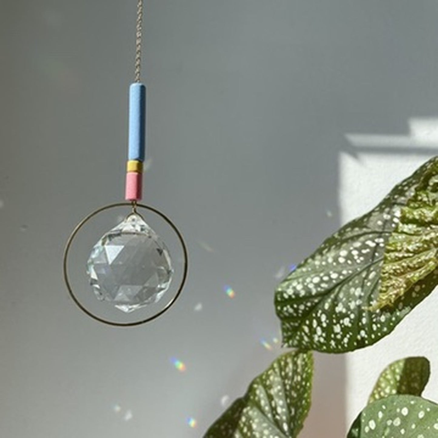 Suncatcher Perel fliedergelb rosa