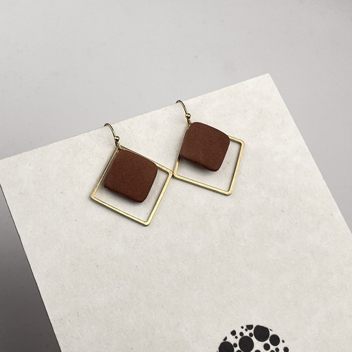 Ohrringe InnerBlock in Mocca