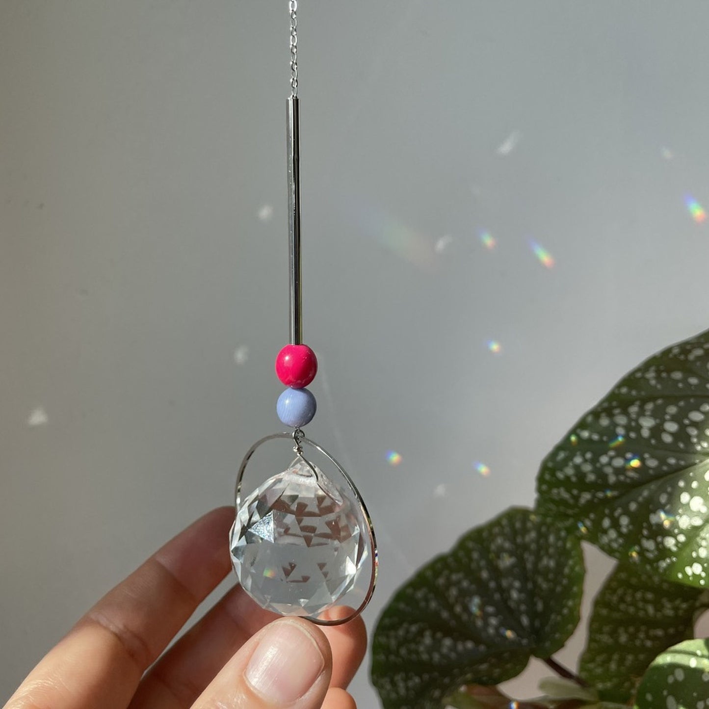 Suncatcher Bonbon pink Blau silver