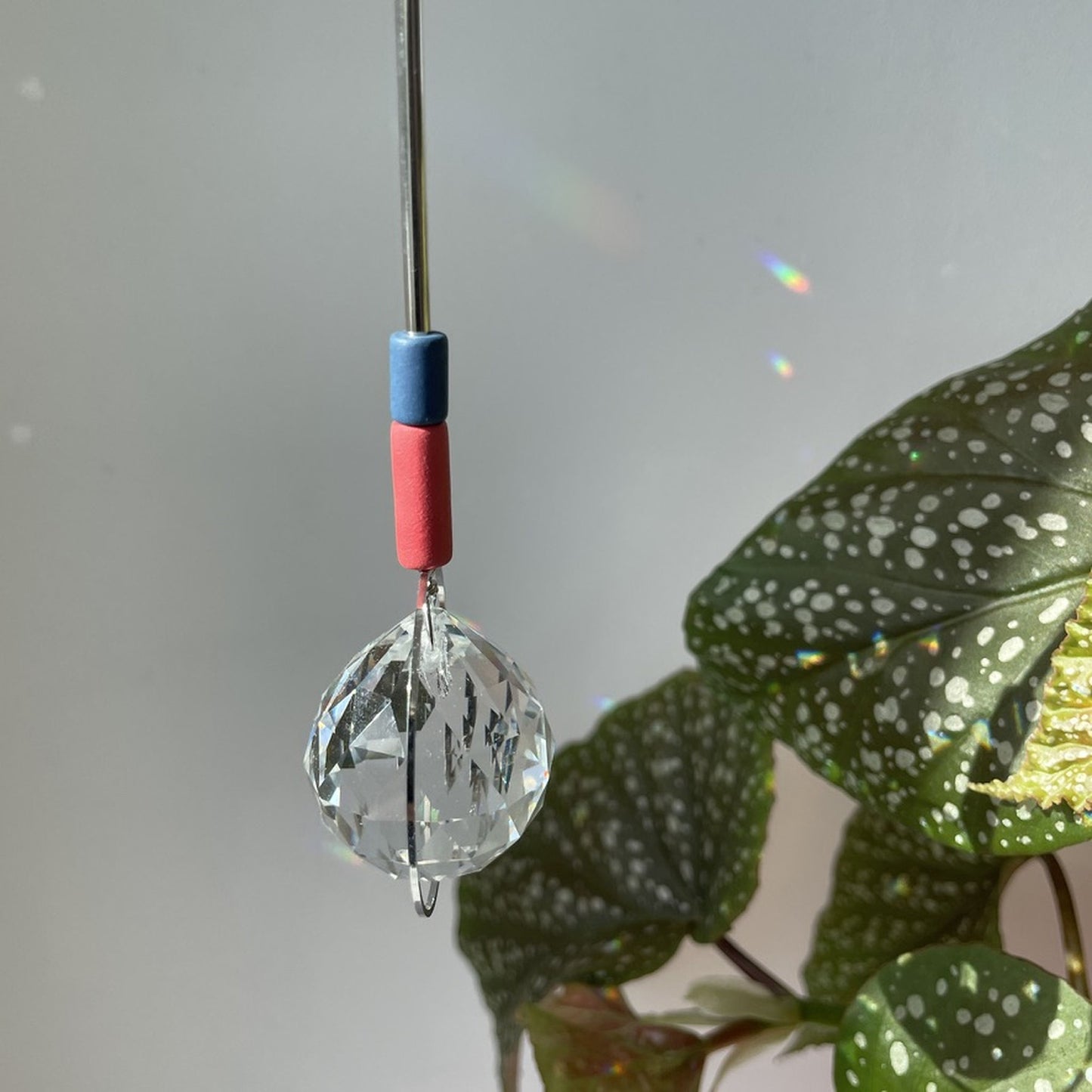 Suncatcher Perel klein rosa blau silver