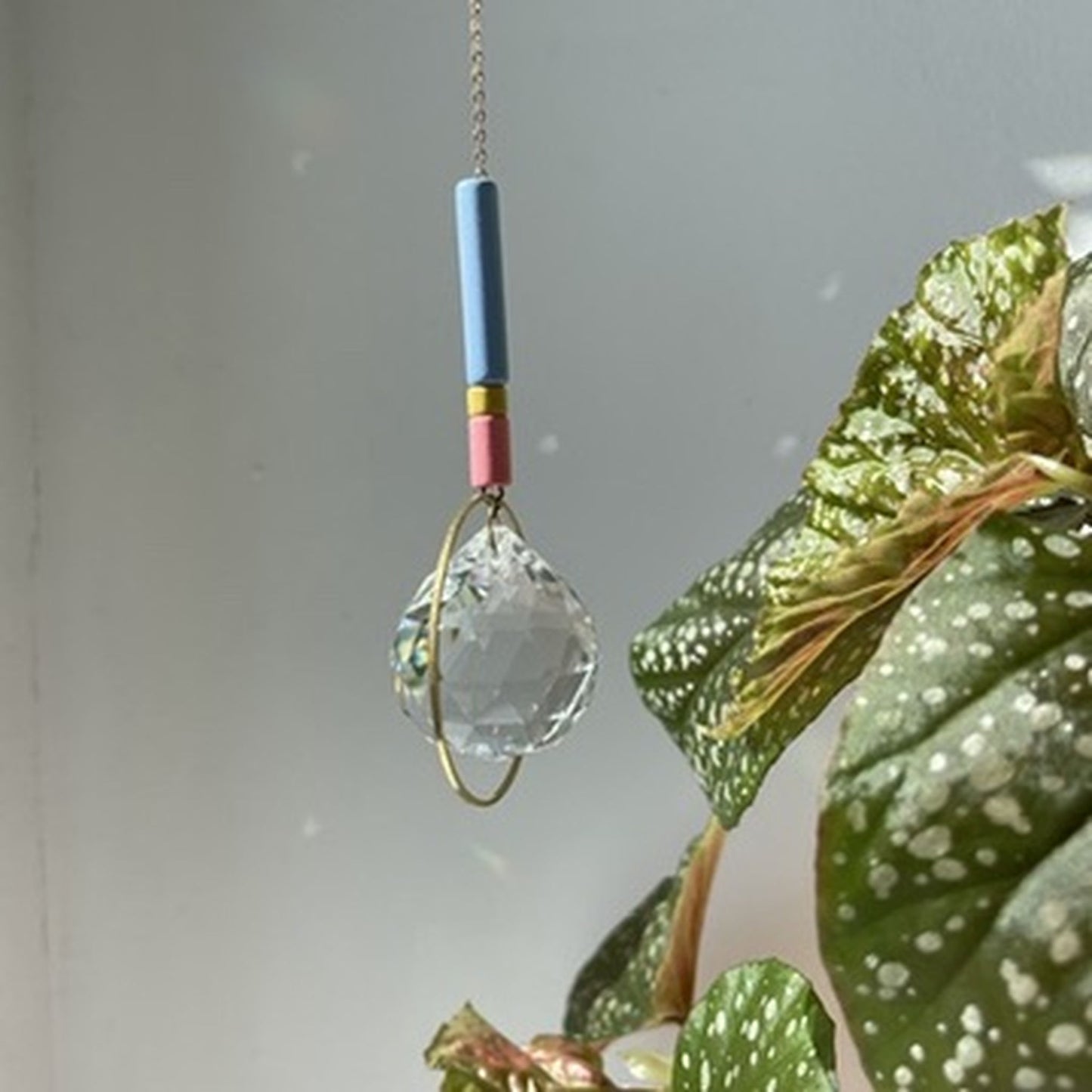 Suncatcher Perel fliedergelb rosa