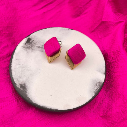 Ohrstecker Open Symbol . Bright Pink