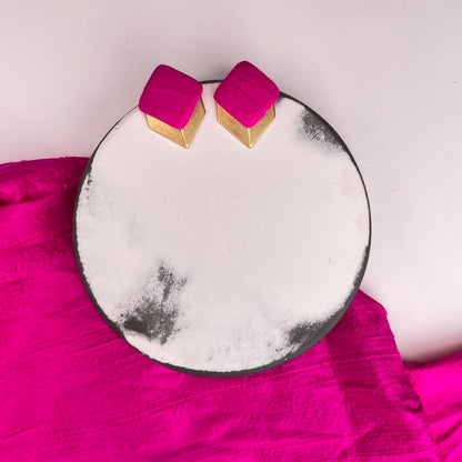 Ohrstecker Open Symbol . Bright Pink