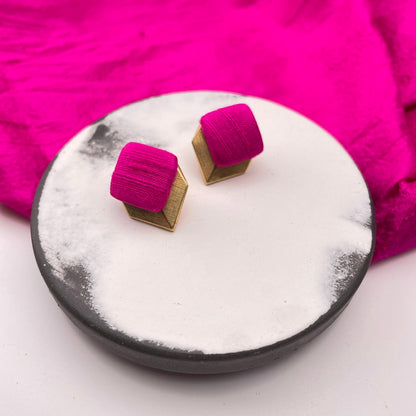 Ohrstecker Open Symbol . Bright Pink