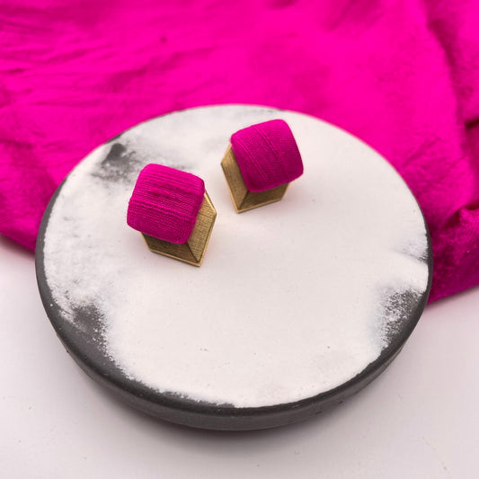 Ohrstecker Open Symbol . Bright Pink