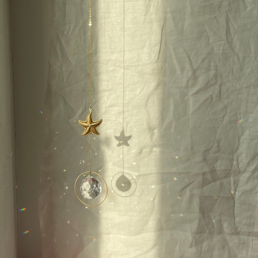 Suncatcher Seestern / Lichtfänger / Fensterkristall /Prisma