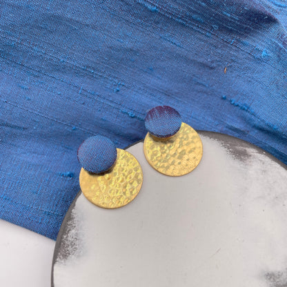 Ohrstecker Rundling . Blaue Stunde
