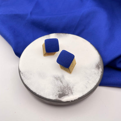 Ohrstecker Open Symbol . Royalblau