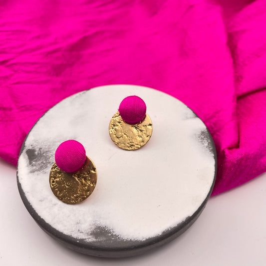 Ohrstecker Rundling . Bright Pink