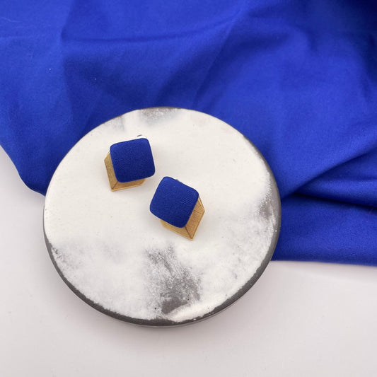 Ohrstecker Open Symbol . Royalblau