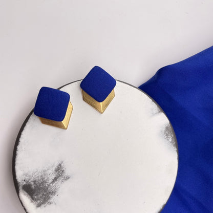 Ohrstecker Open Symbol . Royalblau