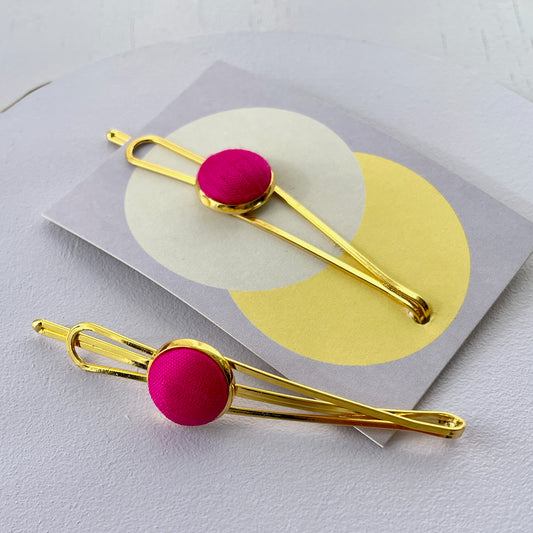 Haarspange *Little Pea*in Pralles Pink