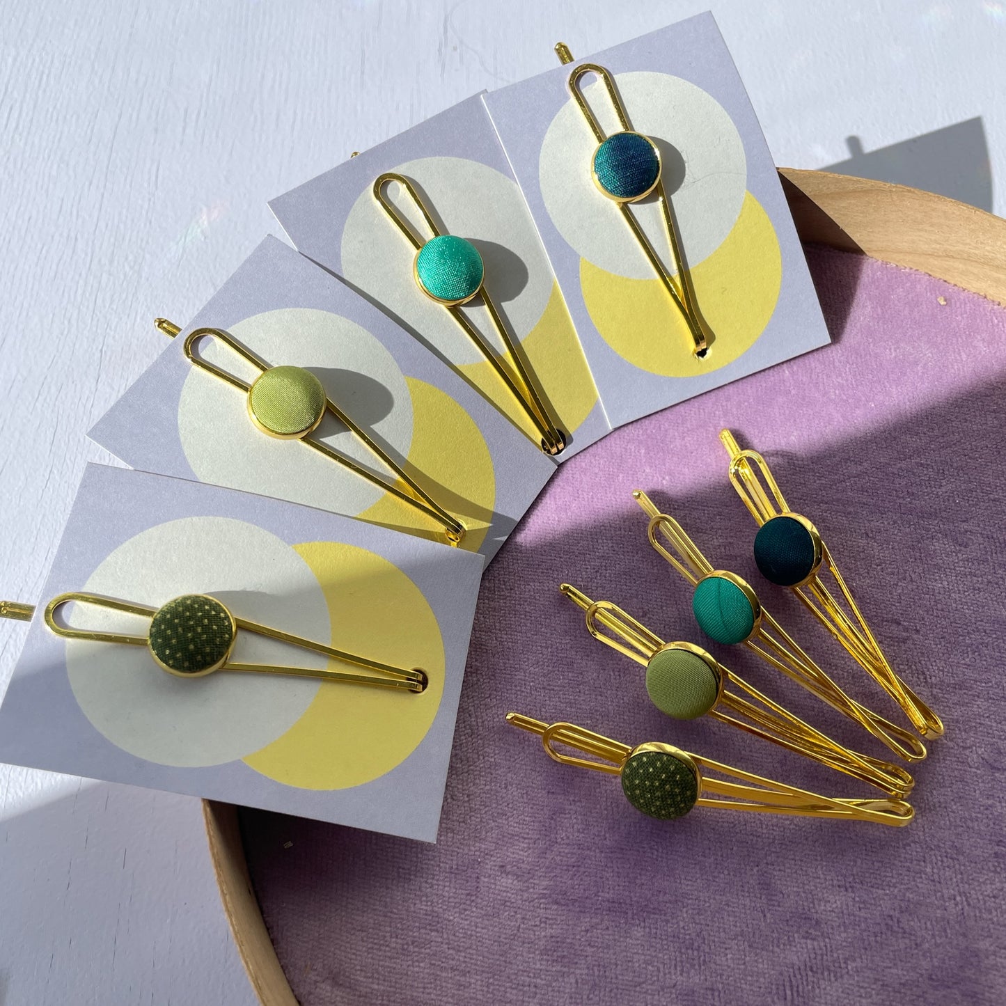 Haarspangen SET . *Little Pea* in Gold
