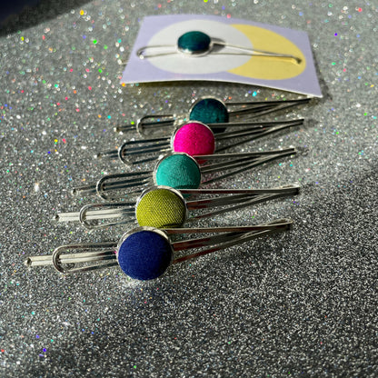 Haarspange *Little Pea*in Pralles Pink . Silber