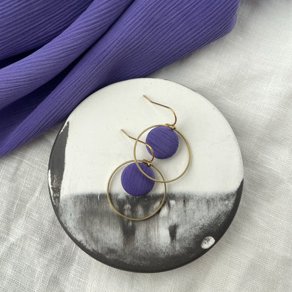 Ohrringe Inner Circle klein . Lilla
