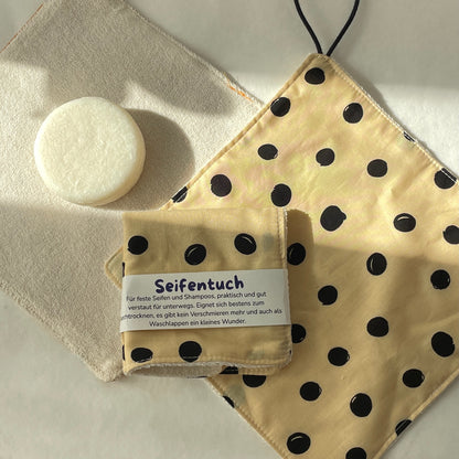 Seifentuch Dalmatiner in zartem Beige