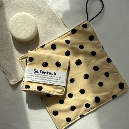 Seifentuch Dalmatiner in zartem Beige