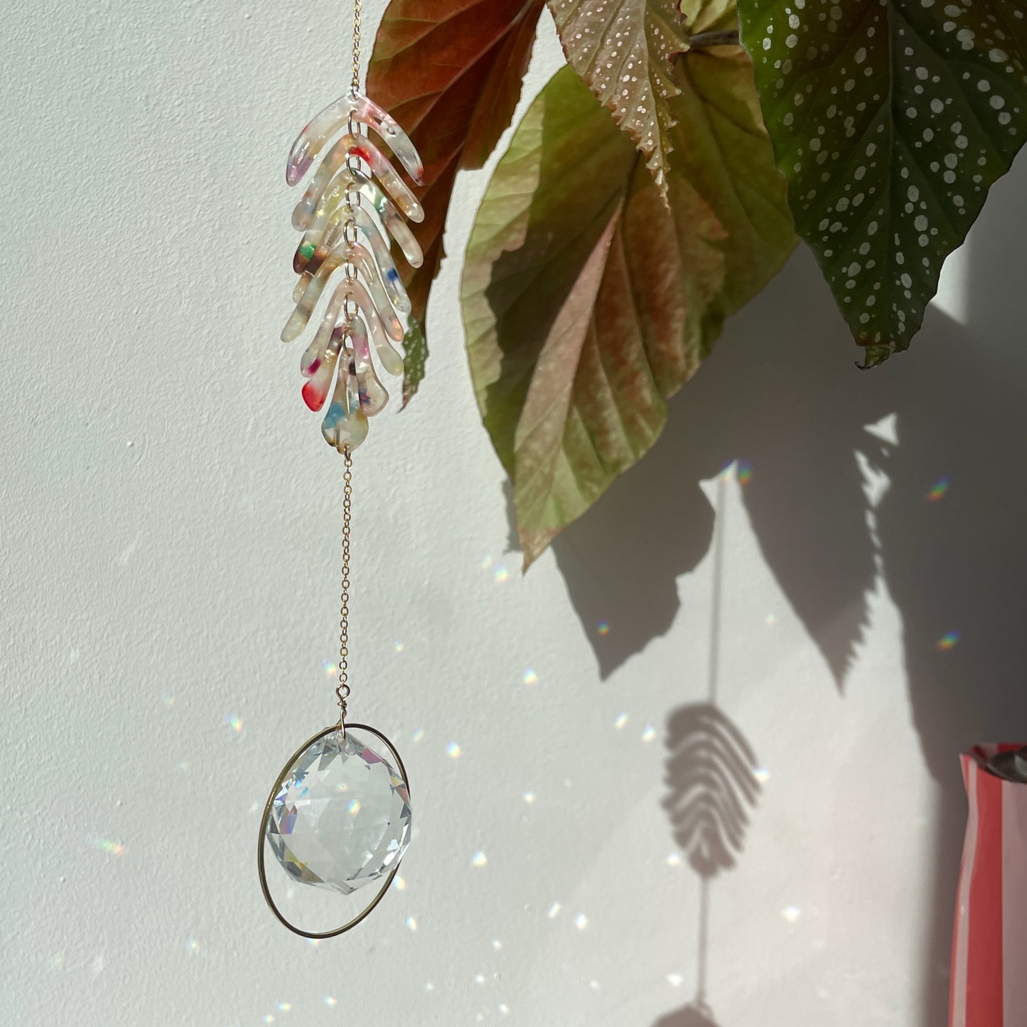Suncatcher Farn bunt/ Lichtfänger / Fensterkristall / Prisma