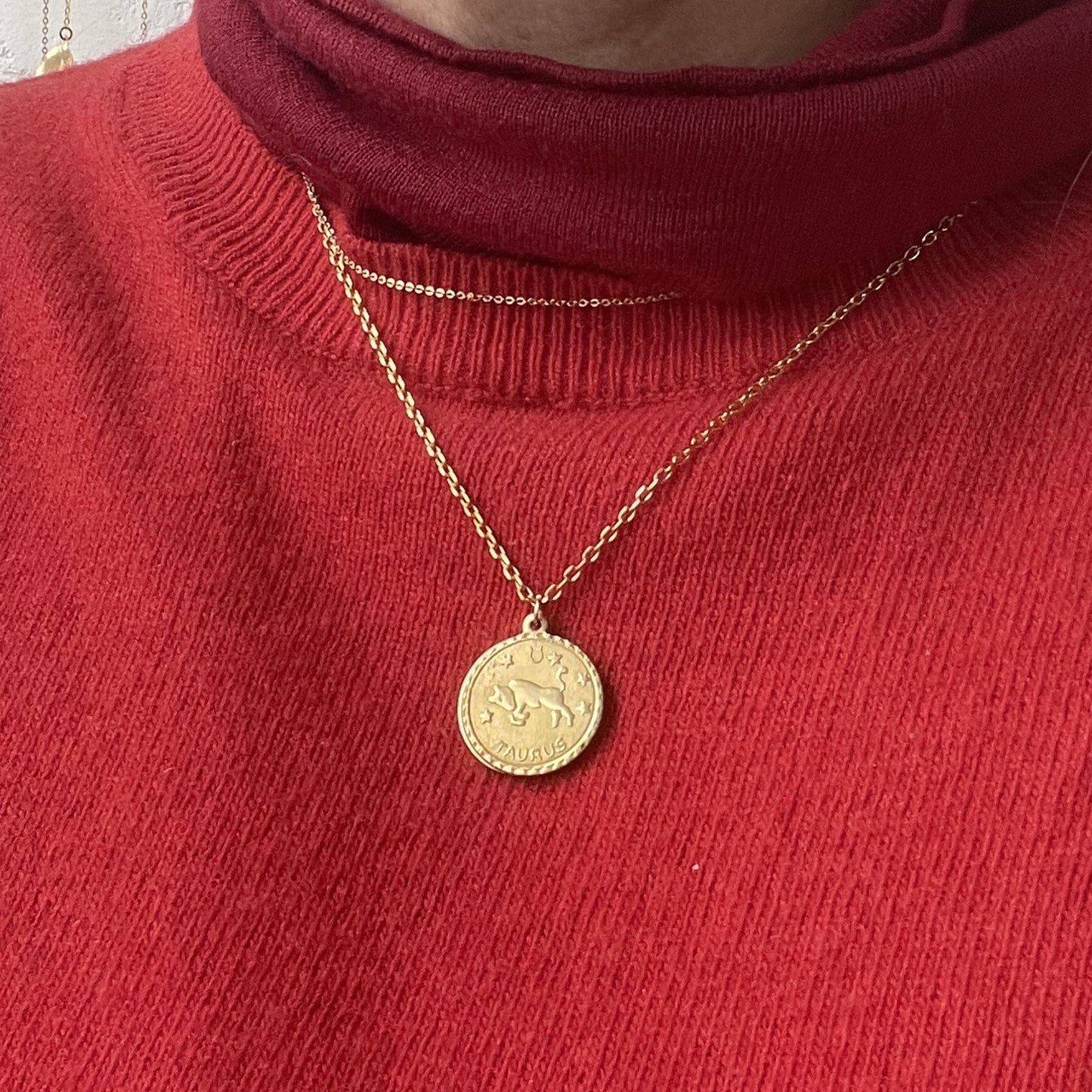 Personalisierte Sternzeichen- & Aszendenten-Kette | Goldplattiertes Edelstahl Individueller Astro-Schmuck