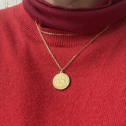 Personalisierte Sternzeichen- & Aszendenten-Kette | Goldplattiertes Edelstahl Individueller Astro-Schmuck