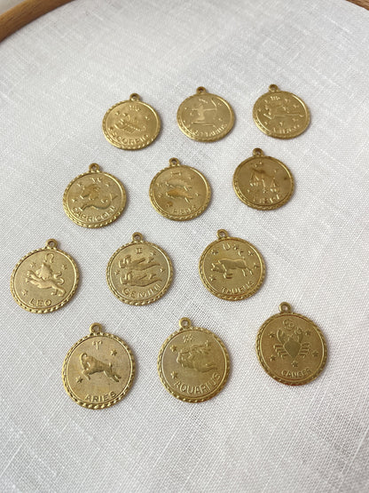 Personalisierte Sternzeichen- & Aszendenten-Kette | Goldplattiertes Edelstahl Individueller Astro-Schmuck