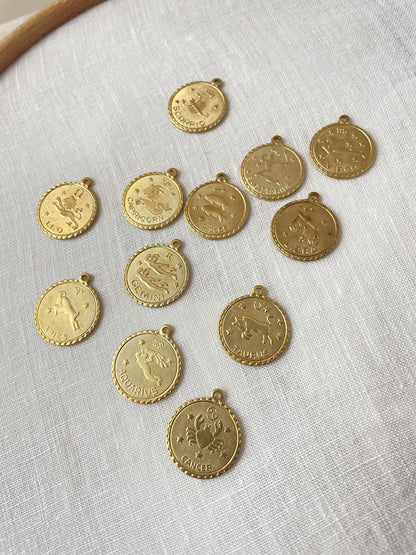 Personalisierte Sternzeichen- & Aszendenten-Kette | Goldplattiertes Edelstahl Individueller Astro-Schmuck
