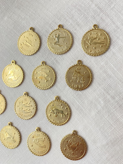 Personalisierte Sternzeichen- & Aszendenten-Kette | Goldplattiertes Edelstahl Individueller Astro-Schmuck