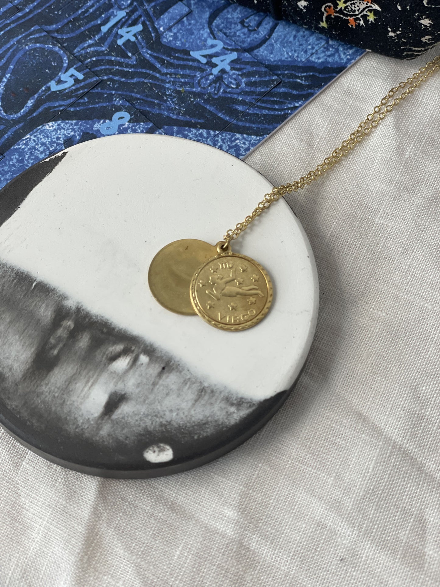 Personalisierte Sternzeichen- & Aszendenten-Kette | Goldplattiertes Edelstahl Individueller Astro-Schmuck