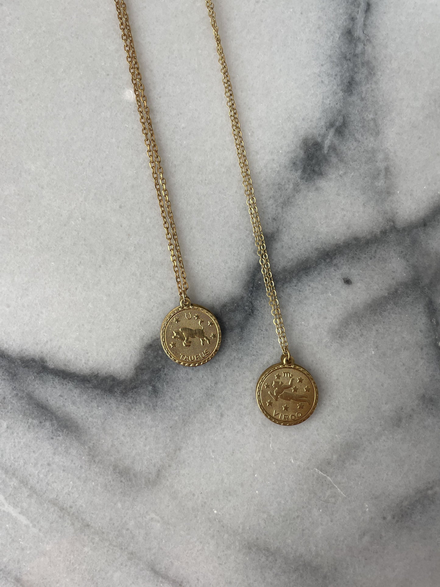 Personalisierte Sternzeichen- & Aszendenten-Kette | Goldplattiertes Edelstahl Individueller Astro-Schmuck