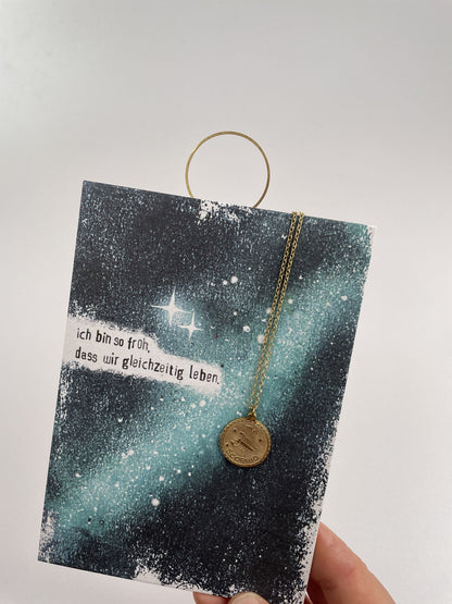 Personalisierte Sternzeichen- & Aszendenten-Kette | Goldplattiertes Edelstahl Individueller Astro-Schmuck