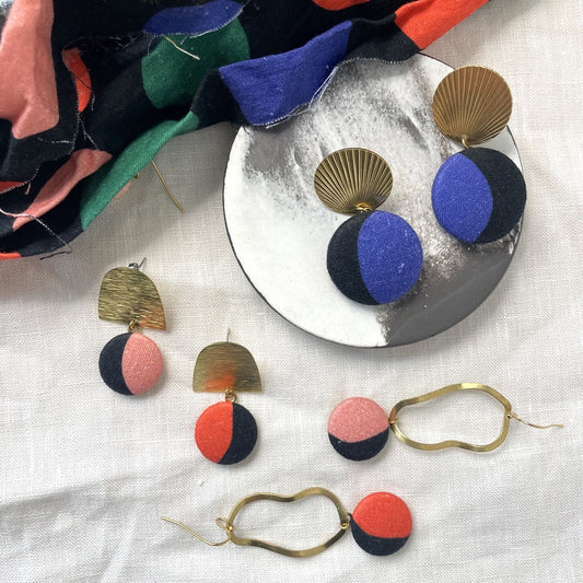 Ohrringe mit Stoffen von Bonnie & Buttermilk