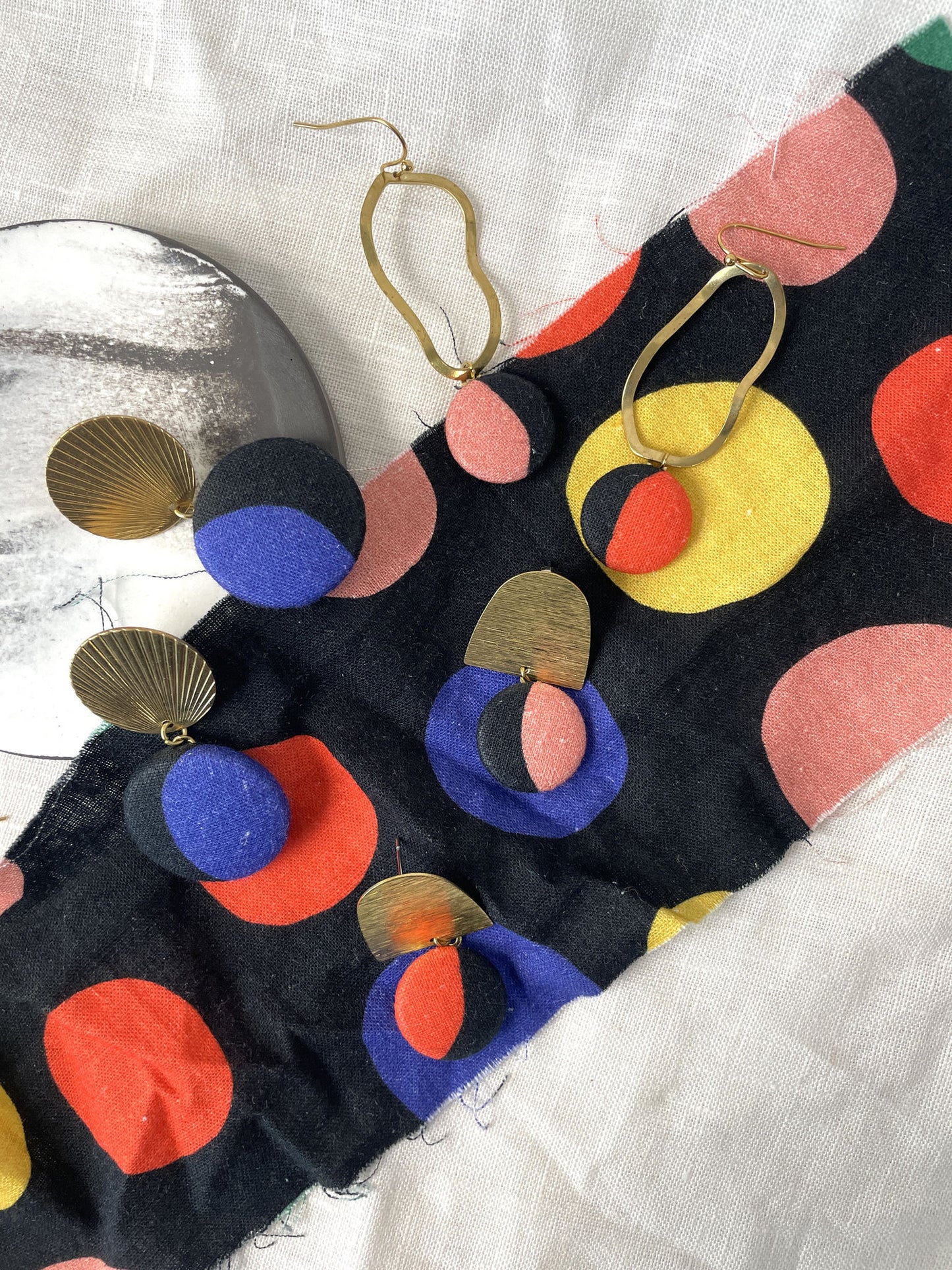 Ohrringe mit Stoffen von Bonnie und Buttermilk